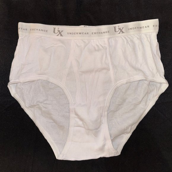1 pair "Underwear Exchange" Brand Combed White Cotton Briefs/Tighty Whities - XL - Picture 1 of 6